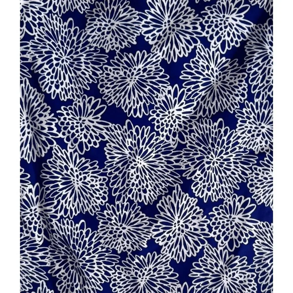 Liz Claiborne Size 6 Blue White Print Pencil Skirt Back Zipper Lined